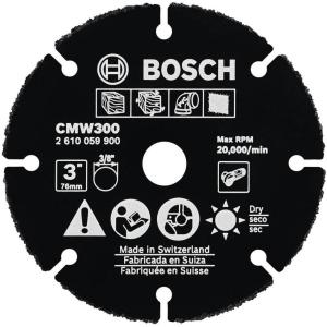 image:imageBOSCH CMW300 3 In Carbide MultiWheel Compatible with 38 In Arbor for Applications in Cutting Wood Wood with Nails Plastic Plaster