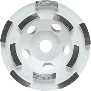 image:imageBOSCH DCDR0402 4 in Double Row Segmented Hubbed Diamond Cup Wheel  Fast Material Removal  Concrete Masonry  Angle Grinders