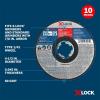 image:imageBOSCH TCWX1S450P10 412 in XLock MetalStainless Steel Cutting Wheels  10 Pack 60 Grit Type 141