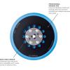 image:imageBOSCH RSM6045 6 in Medium HookandLoop MultiHole Sanding PadHard Pad