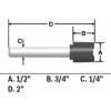 image:imageBosch 85249MC 12 in x 34 in CarbideTipped Hinge Mortising Router Bit