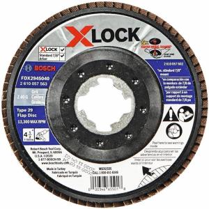 image:imageBOSCH FDX294504010 412 in XLock Arbor Type 29 40 Grit Flap Disc