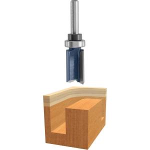 image:imageBosch 85680M 12 in x 1 in Carbide Tipped 2Flute Top Bearing Straight Trim Bit