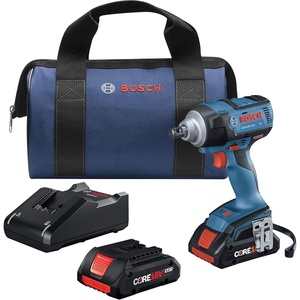 image:imageBosch GDS18V221B25 18V EC Brushless 12 In Impact Wrench Kit with 2 CORE18V 40 Ah Compact Batteriesw 2 18V 4 Ah Batteries