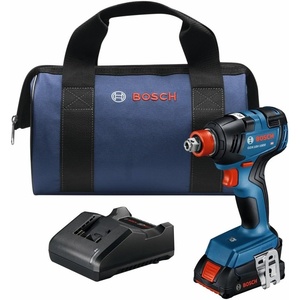 image:imageBosch GDX18V1800B12 18V TwoInOne 14 In and 12 In BitSocket Impact DriverWrench Kit with 2 Ah Standard Power Battery