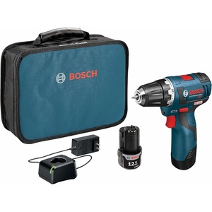 image:imageBosch PS3202 Cordless Drill Driver  12V Brushless Compact Drill with 2 Lithium Ion Batteries Charger amp Soft Carrying Case