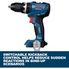image:imageBosch GSB18V65B12 12 In Brushless Hammer Drill Driver Kit  Switchable KickBack Control  Electronic Protection  Cordless Configuration  Variable Speed Trigger