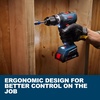 image:imageBosch GSB18V65B12 12 In Brushless Hammer Drill Driver Kit  Switchable KickBack Control  Electronic Protection  Cordless Configuration  Variable Speed Trigger