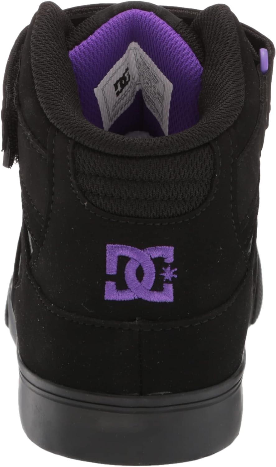 DC Boy’s Pure High Top EV Skate Shoes With Ankle Strap And Elastic Laces Whitegreyblue 88320 2