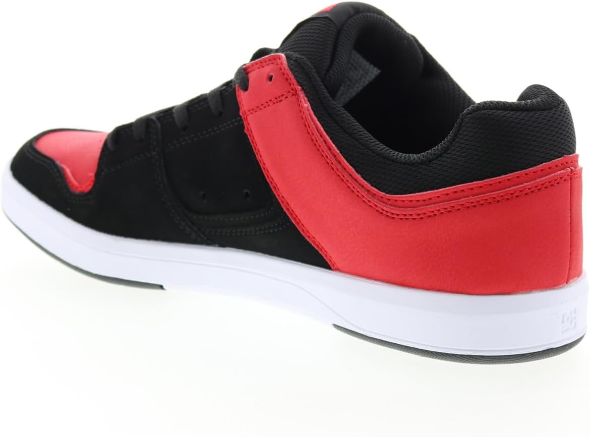 Scarpe Sneaker Basse Uomo DC Cure – Nere/rosse, Suola Pill Pattern, Comfort E Stile Skateboarding