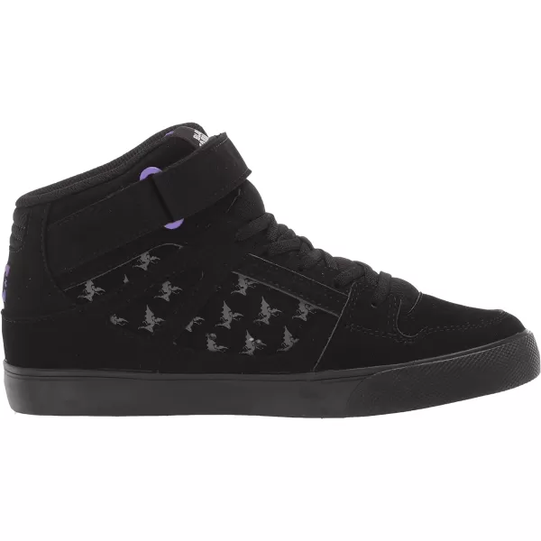DC Boy's Pure High Top EV Skate Shoes With Ankle Strap And Elastic Laces(White/Black/Red) - DC Shoes
