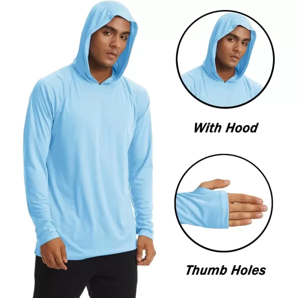 TACVASEN Men's Long Sleeve Sun Protection T-Shirt UPF 50+ Performance Hiking Running Quick Dry Hoodie
