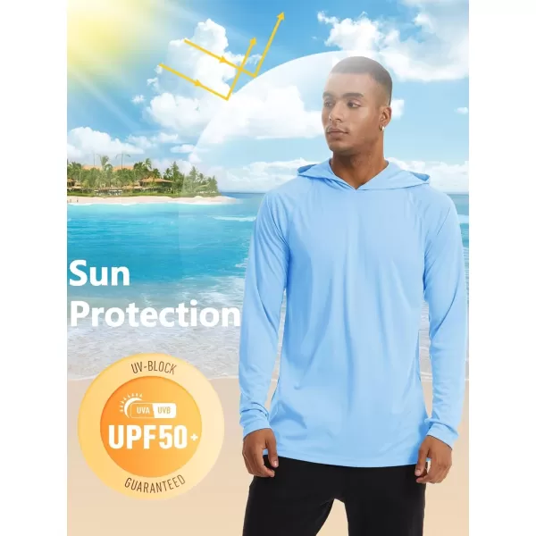 TACVASEN Men's Long Sleeve Sun Protection T-Shirt UPF 50+ Performance Hiking Running Quick Dry Hoodie