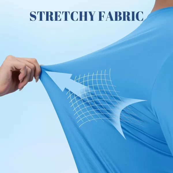 TACVASEN Men's Swim Shirt UPF 50+ Long Sleeve Rash Guard UV Protection Lightweight Quick-Dry Athletic T-Shirt