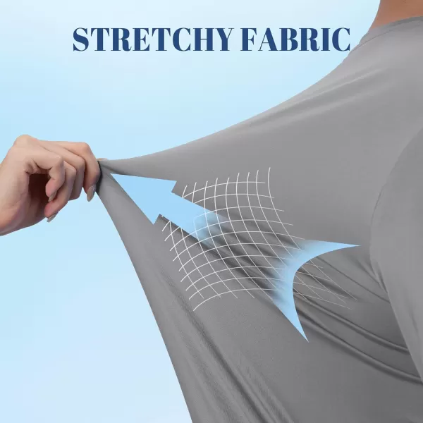 TACVASEN Men's Swim Shirt UPF 50+ Long Sleeve Rash Guard UV Protection Lightweight Quick-Dry Athletic T-Shirt