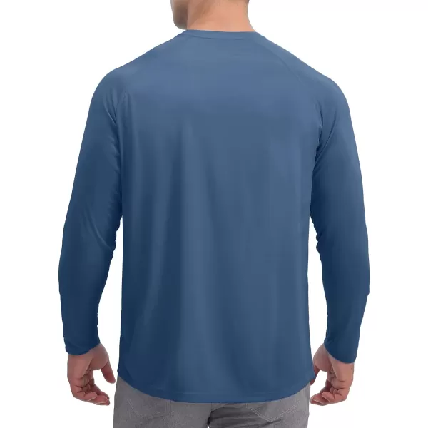TACVASEN Men's Swim Shirt UPF 50+ Long Sleeve Rash Guard UV Protection Lightweight Quick-Dry Athletic T-Shirt