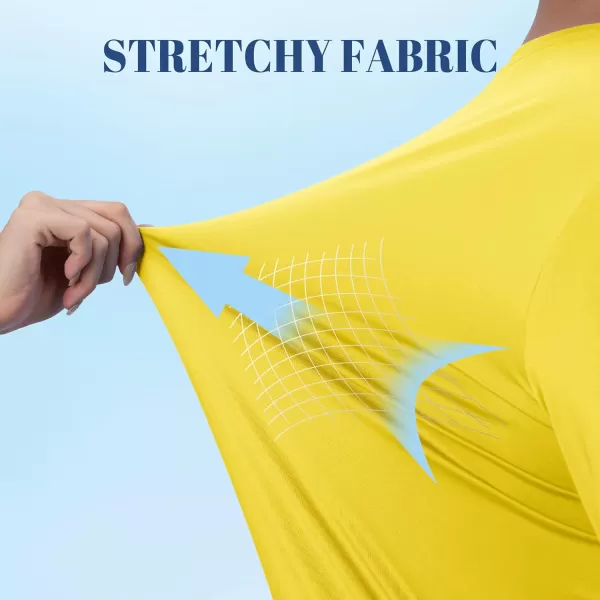 TACVASEN Men's Swim Shirt UPF 50+ Long Sleeve Rash Guard UV Protection Lightweight Quick-Dry Athletic T-Shirt