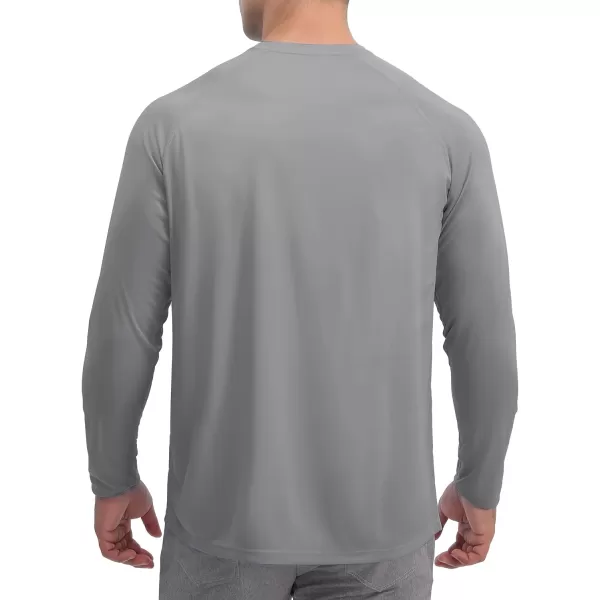 TACVASEN Men's Swim Shirt UPF 50+ Long Sleeve Rash Guard UV Protection Lightweight Quick-Dry Athletic T-Shirt