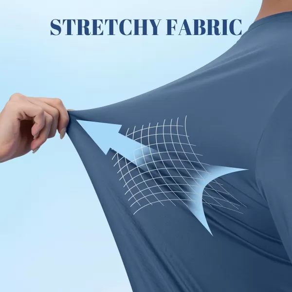 TACVASEN Men's Swim Shirt UPF 50+ Long Sleeve Rash Guard UV Protection Lightweight Quick-Dry Athletic T-Shirt