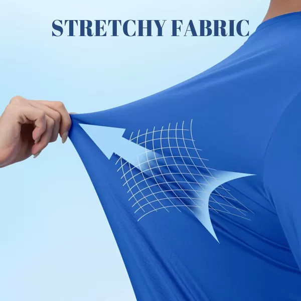 TACVASEN Men's Swim Shirt UPF 50+ Long Sleeve Rash Guard UV Protection Lightweight Quick-Dry Athletic T-Shirt