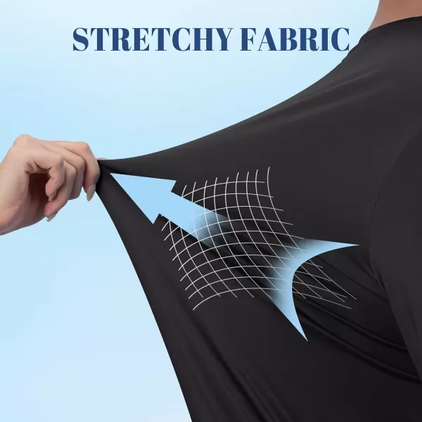 TACVASEN Men's Swim Shirt UPF 50+ Long Sleeve Rash Guard UV Protection Lightweight Quick-Dry Athletic T-Shirt