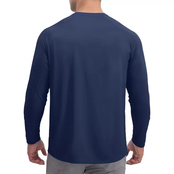 TACVASEN Men's Swim Shirt UPF 50+ Long Sleeve Rash Guard UV Protection Lightweight Quick-Dry Athletic T-Shirt