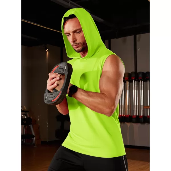 TACVASEN Men's Workout Hooded Tank Tops Sleeveless Gym Muscle Hoodies Sleeveless Lightweight Summer T Shirts
