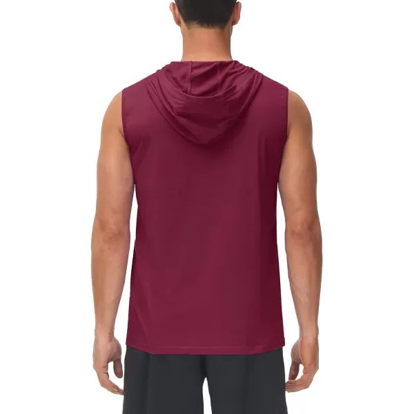 TACVASEN Men's Workout Hooded Tank Tops Sleeveless Gym Muscle Hoodies Sleeveless Lightweight Summer T Shirts
