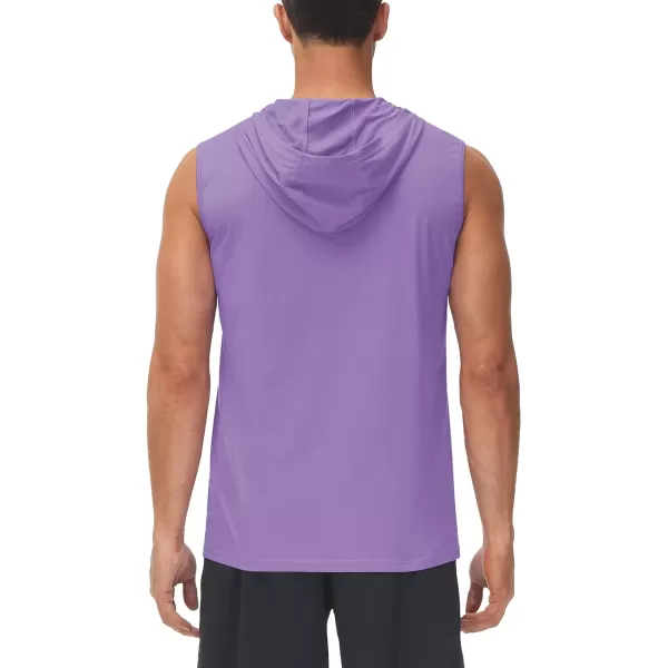 TACVASEN Men's Workout Hooded Tank Tops Sleeveless Gym Muscle Hoodies Sleeveless Lightweight Summer T Shirts