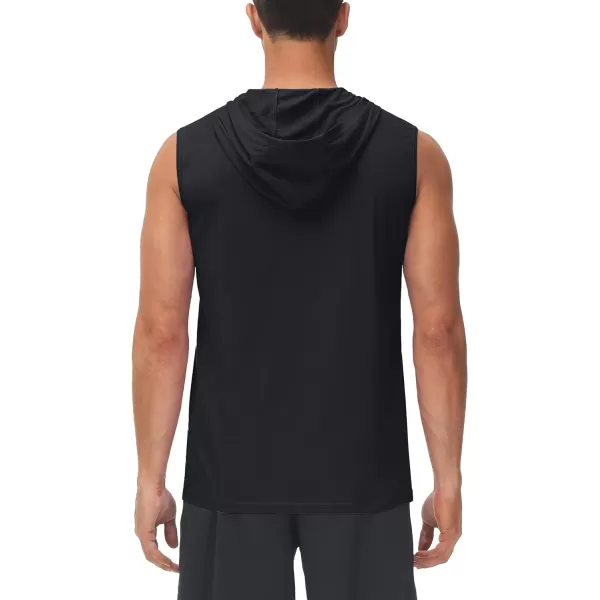 TACVASEN Men's Workout Hooded Tank Tops Sleeveless Gym Muscle Hoodies Sleeveless Lightweight Summer T Shirts
