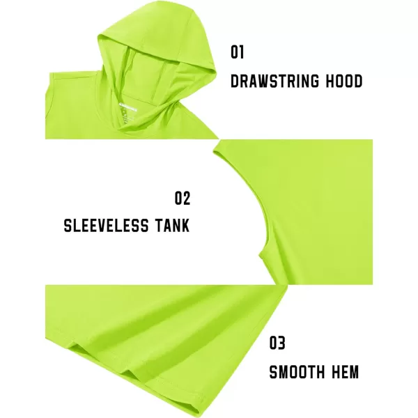 TACVASEN Men's Workout Hooded Tank Tops Sleeveless Gym Muscle Hoodies Sleeveless Lightweight Summer T Shirts