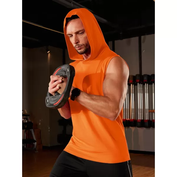 TACVASEN Men's Workout Hooded Tank Tops Sleeveless Gym Muscle Hoodies Sleeveless Lightweight Summer T Shirts