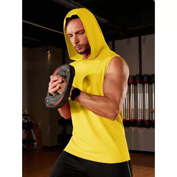 TACVASEN Men's Workout Hooded Tank Tops Sleeveless Gym Muscle Hoodies Sleeveless Lightweight Summer T Shirts