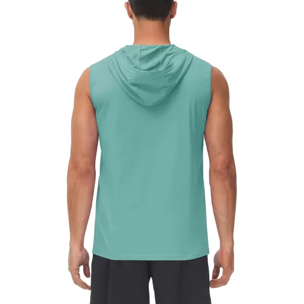TACVASEN Men's Workout Hooded Tank Tops Sleeveless Gym Muscle Hoodies Sleeveless Lightweight Summer T Shirts