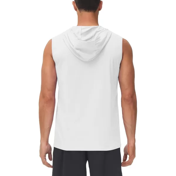 TACVASEN Men's Workout Hooded Tank Tops Sleeveless Gym Muscle Hoodies Sleeveless Lightweight Summer T Shirts
