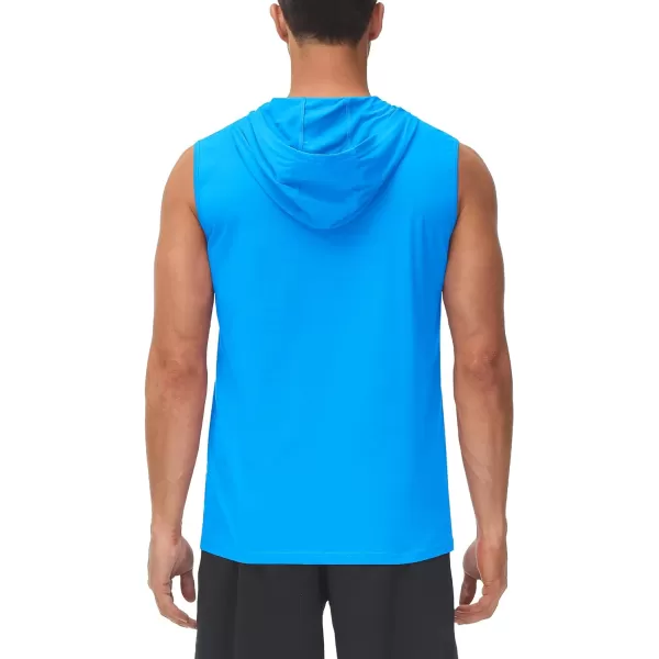 TACVASEN Men's Workout Hooded Tank Tops Sleeveless Gym Muscle Hoodies Sleeveless Lightweight Summer T Shirts