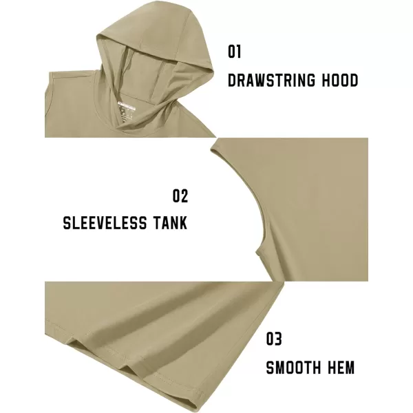 TACVASEN Men's Workout Hooded Tank Tops Sleeveless Gym Muscle Hoodies Sleeveless Lightweight Summer T Shirts