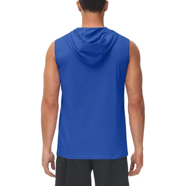 TACVASEN Men's Workout Hooded Tank Tops Sleeveless Gym Muscle Hoodies Sleeveless Lightweight Summer T Shirts