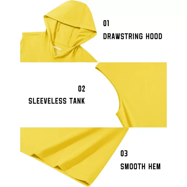 TACVASEN Men's Workout Hooded Tank Tops Sleeveless Gym Muscle Hoodies Sleeveless Lightweight Summer T Shirts