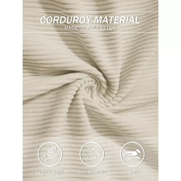 TACVASEN Women's Corduroy Button Down Shacket Long Sleeve Shirt Jacket Casual Jacket Chest Pocket Shirts Loose Fit Coat