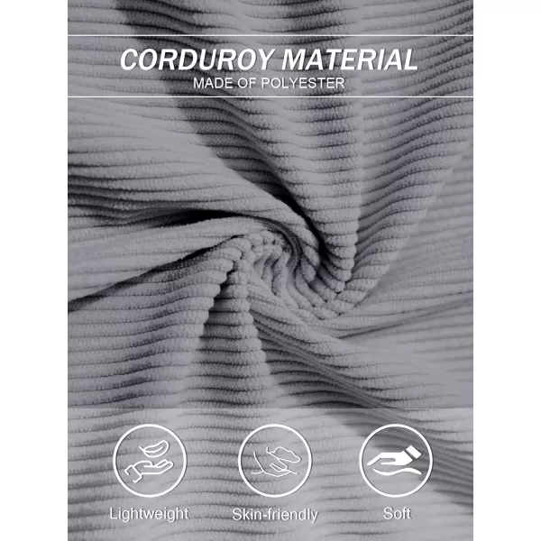 TACVASEN Women's Corduroy Button Down Shacket Long Sleeve Shirt Jacket Casual Jacket Chest Pocket Shirts Loose Fit Coat