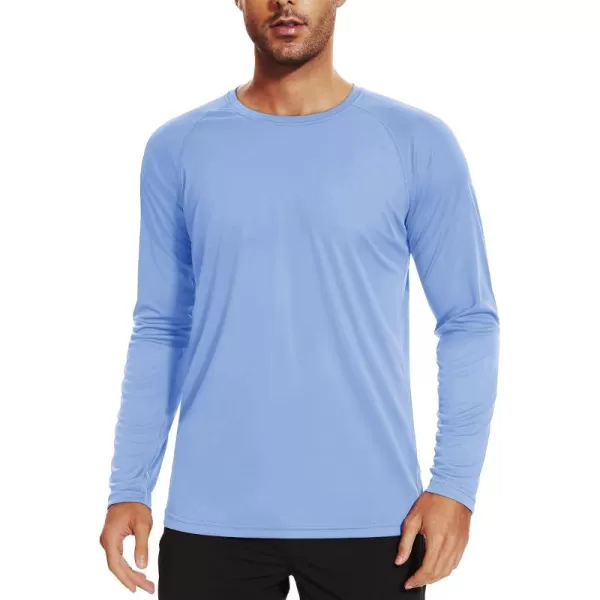 TACVASEN Men's Swim Shirt UPF 50+ Long Sleeve Rash Guard UV Protection Lightweight Quick-Dry Athletic T-Shirt