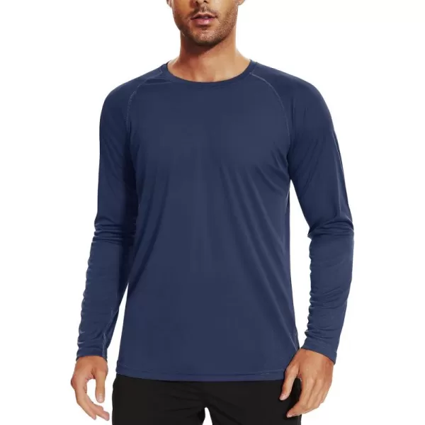 TACVASEN Men's Swim Shirt UPF 50+ Long Sleeve Rash Guard UV Protection Lightweight Quick-Dry Athletic T-Shirt