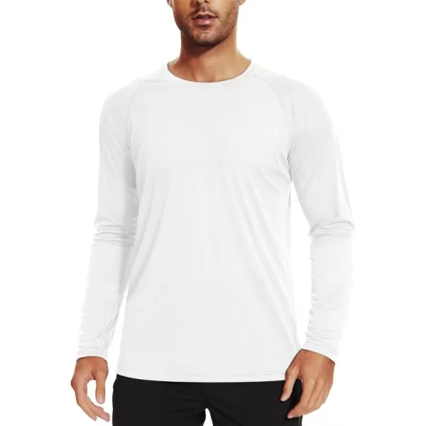 TACVASEN Men's Swim Shirt UPF 50+ Long Sleeve Rash Guard UV Protection Lightweight Quick-Dry Athletic T-Shirt