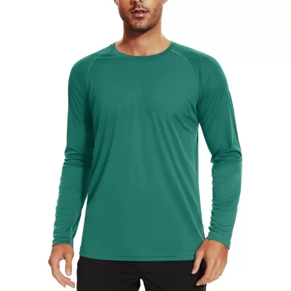 TACVASEN Men's Swim Shirt UPF 50+ Long Sleeve Rash Guard UV Protection Lightweight Quick-Dry Athletic T-Shirt
