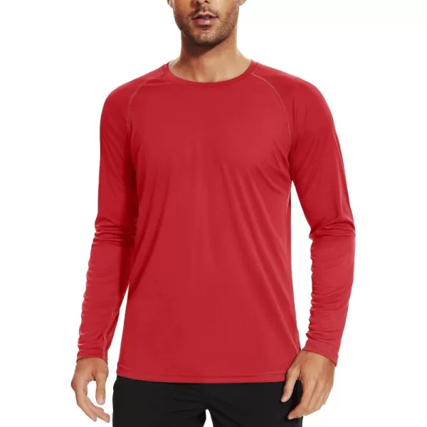 TACVASEN Men's Swim Shirt UPF 50+ Long Sleeve Rash Guard UV Protection Lightweight Quick-Dry Athletic T-Shirt
