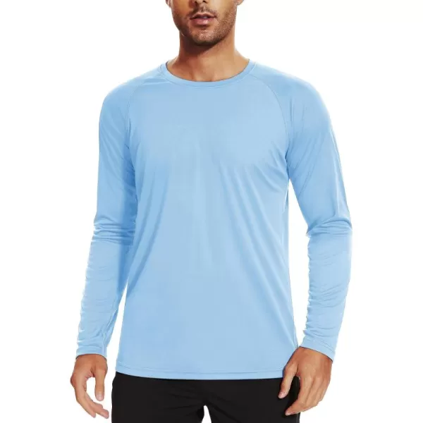 TACVASEN Men's Swim Shirt UPF 50+ Long Sleeve Rash Guard UV Protection Lightweight Quick-Dry Athletic T-Shirt