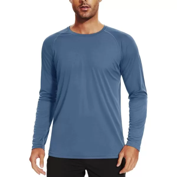 TACVASEN Men's Swim Shirt UPF 50+ Long Sleeve Rash Guard UV Protection Lightweight Quick-Dry Athletic T-Shirt