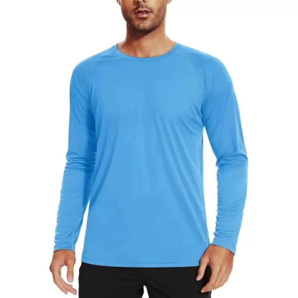 TACVASEN Men's Swim Shirt UPF 50+ Long Sleeve Rash Guard UV Protection Lightweight Quick-Dry Athletic T-Shirt