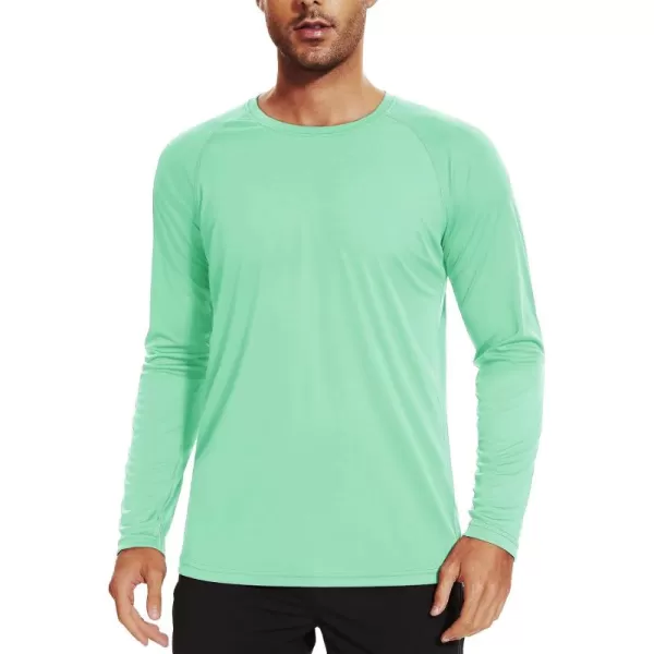 TACVASEN Men's Swim Shirt UPF 50+ Long Sleeve Rash Guard UV Protection Lightweight Quick-Dry Athletic T-Shirt